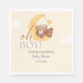 Baby Bear on the Way! Boy Baby Shower Serviette (Vorderseite)