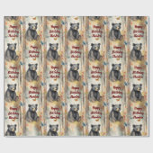 Baby Bear Personalisiert neutraler Geburtstag Geschenkpapier (Flach)