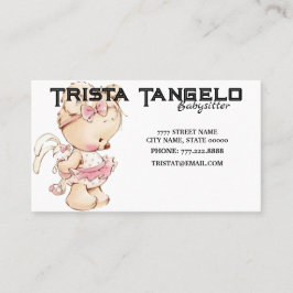 Baby Bear Rabbit Babysitter Kinderbetreuung Visitenkarte