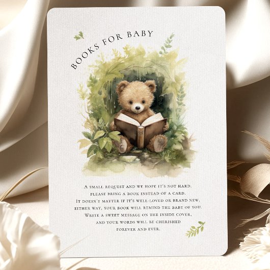 Baby Bear Reading Watercolor Babydusche