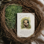 Baby Bear Reading Watercolor Babydusche