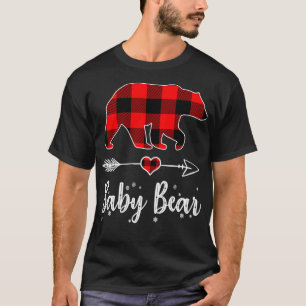Baby Bear Red Kariert Christmas Pajama Familienges T-Shirt