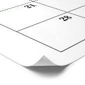 Baby Bear Shows Ratschlag Fälligkeitsdatum Kalende Poster (Ecke)