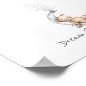 Baby Bear sitzt auf dem Mondbuch Poster (Ecke)