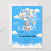 Baby Bear Theme Babydusche Einladung (Vorderseite)