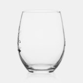 Baby Bear Tribal Calligraphy Personalisiert Weinglas Ohne Stiel (Links)