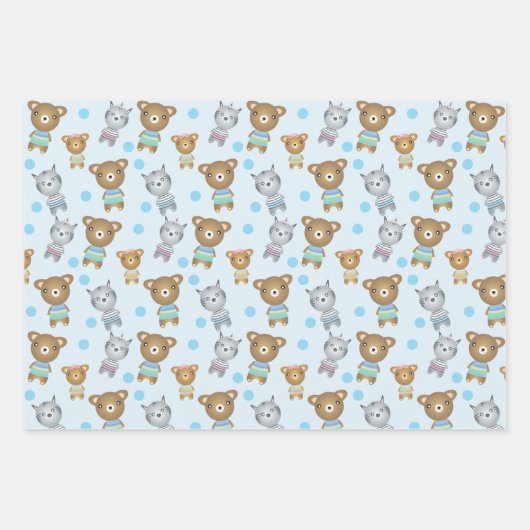 Baby Bear und Zebra Geschenkpapier Set (Vorderseite 2)