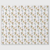 Baby Bear und Zebra Illustration Geschenkpapier (Flach)