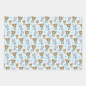 Baby Bear und Zebra, Polka Dot Geschenkpapier Set (Vorderseite)