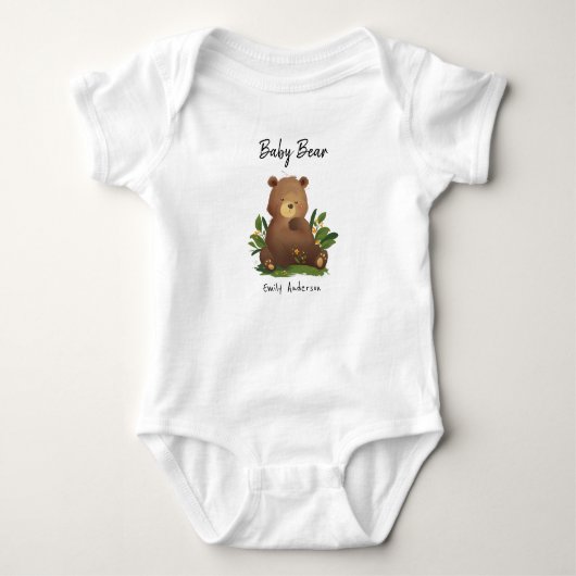 Baby Bear ・ Wald Rustikal Strampler (Vorderseite)