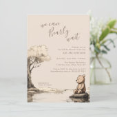 Baby Bear | Wir können Babydusche frühzeitig abwar Einladung (Stehend Vorderseite)