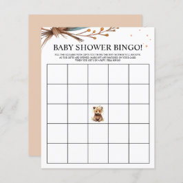 Baby Bear Woodland Babydusche Bingo Game
