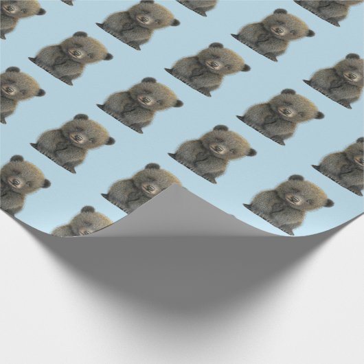 BABY BEAR WRAPPING PAPIER GESCHENKPAPIER (Ecke)