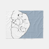 Baby Bears Blanket Polar Bear Art Fleece Blanket (Vorderseite (Horizontal))