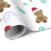 Baby Bears Christmas Geschenkpapier (Rolleneckpunkt)