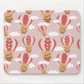 Baby Bears in Pink Hot Air Balloons Mousepad (Vorne)
