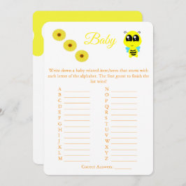 Baby Bee | ABC Baby Shooting Game Card Flyer Einladung