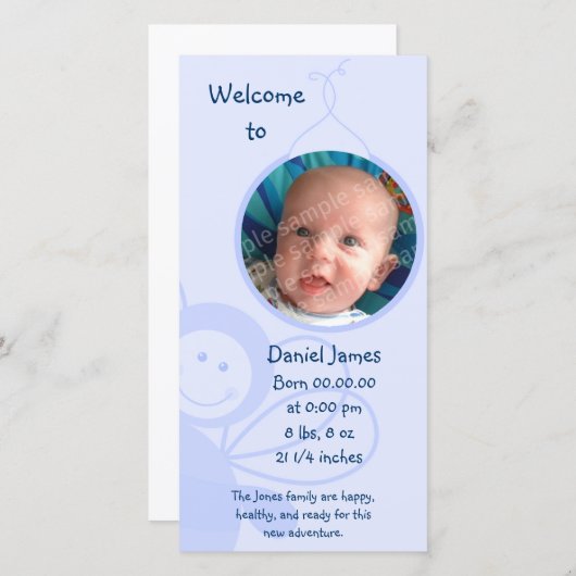 Baby Bee Ankündigung (Vorne/Hinten)