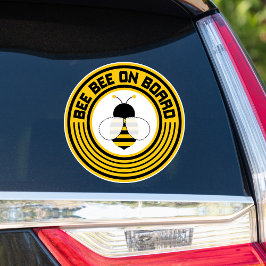Baby Bee Baby an Bord Car Sticker Round