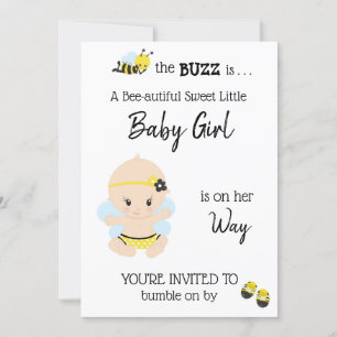 *~* Baby Bee Baby Girl Dusche Einladung
