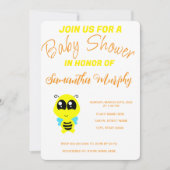 Baby Bee | Baby Shower Invitation Einladung (Vorderseite)