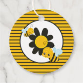 Baby Bee Baby Shower Party entpackt Geschenkanhänger (Vorderseite)