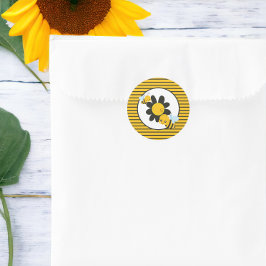 Baby Bee Baby Shower Party entpackt Runder Aufkleber