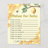Baby Bee Baby Shower wünscht eine Babykarte (Vorderseite)