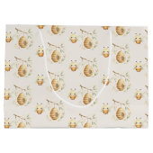 Baby Bee & Beehive Große Geschenktüte (Rückseite)