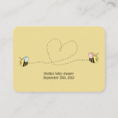 Baby Bee Boy and Girl Twins Enclosure Card Begleitkarte (Rückseite)