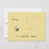 Baby Bee Boy Shower Einladung (Vorderseite)