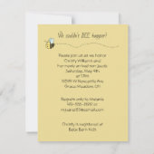 Baby Bee Boy Shower Einladung (Rückseite)