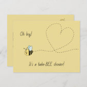 Baby Bee Boy Shower Einladung (Vorne/Hinten)