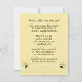 Baby Bee Boy Twins Einladung (Rückseite)