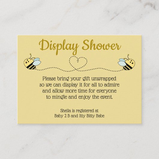 Baby Bee Boy Twins Einschlusskarte Begleitkarte (Vorderseite)