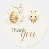 Baby Bee Danke Er oder Sie Geschlecht Enthüllung Runder Aufkleber (Vorderseite)