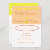 Baby Bee | Einladung der Babydusche (Vorne/Hinten)