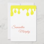 Baby Bee | Einladung der Babydusche (Rückseite)