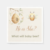 Baby Bee Er oder Sie Was wird Baby Bee sein Tafel Serviette (Vorderseite)