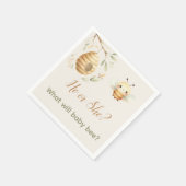 Baby Bee Er oder Sie Was wird Baby Bee sein Tafel Serviette (Ecke)