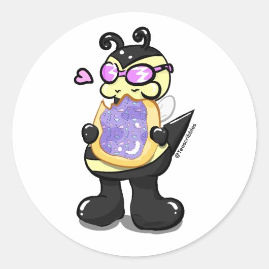 Baby Bee - Gebäck Edition - Glänzende Aufkleber (Vorderseite)