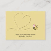 Baby Bee Girl Enclosure Card Begleitkarte (Rückseite)