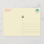 Baby Bee Girl Vielen Dank Postkarte (Rückseite)