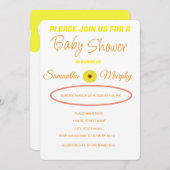 Baby Bee | Invitación de Baby Shower Einladung (Vorne/Hinten)