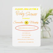 Baby Bee | Invitación de Baby Shower Einladung (Stehend Vorderseite)