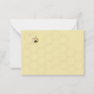 Baby-Bee-Mädchen-Einlegekarte Mitteilungskarte