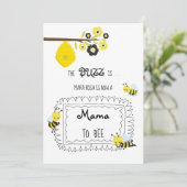 *~* Baby Bee MAMA to BEE Baby Shower Einladung (Stehend Vorderseite)