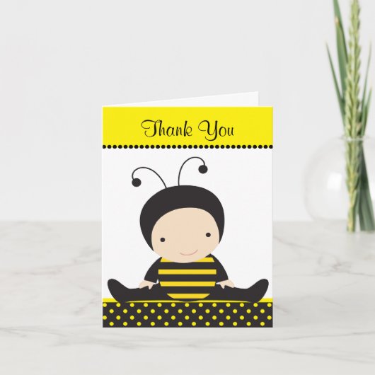 Baby Bee Note Cards Dankeskarte (Vorderseite)