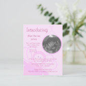 Baby Bee Pink Einladung (Stehend Vorderseite)