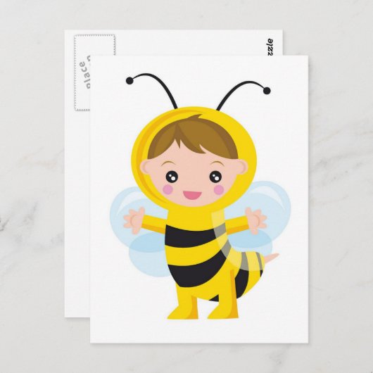 Baby Bee Postkarte (Vorne/Hinten)